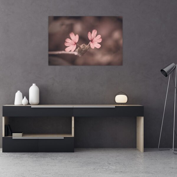 Slika ružičastog cvijeta (90x60 cm)