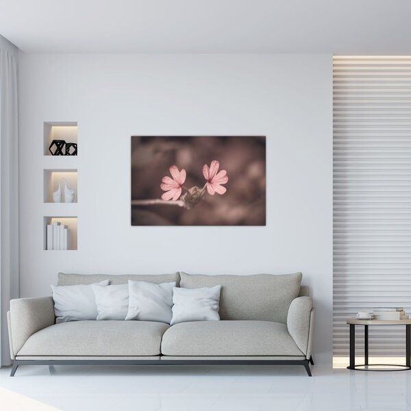 Slika ružičastog cvijeta (90x60 cm)