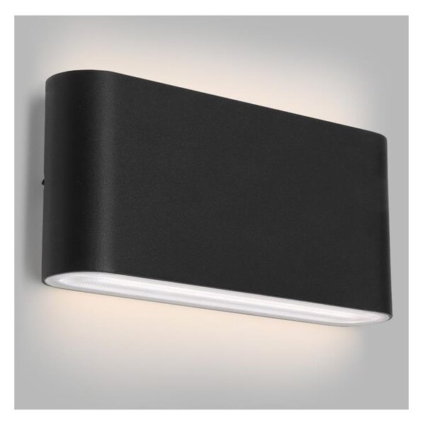 LED2 - LED Vanjska zidna svjetiljka FLAT 2xLED/5W/230V IP65 crna