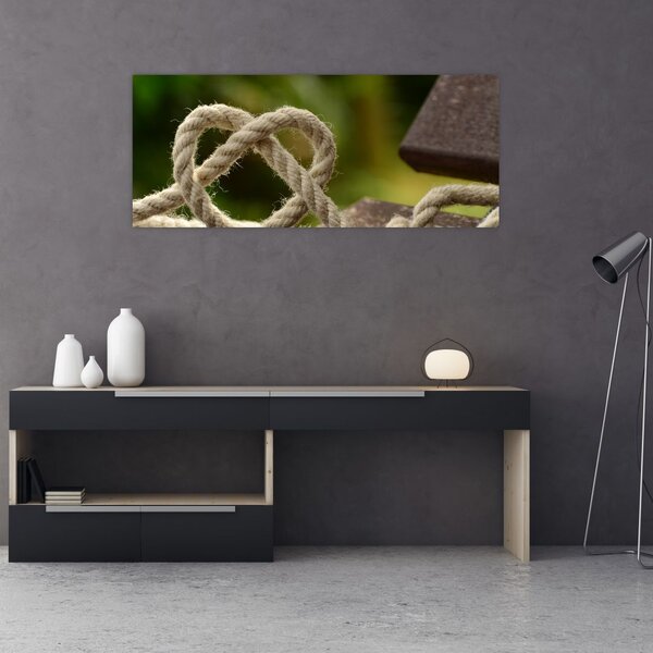 Slika srca od užeta (120x50 cm)