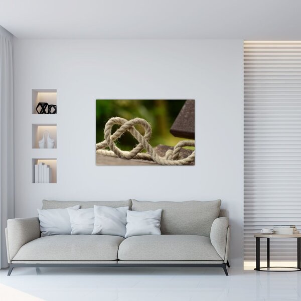 Slika srca od užeta (90x60 cm)