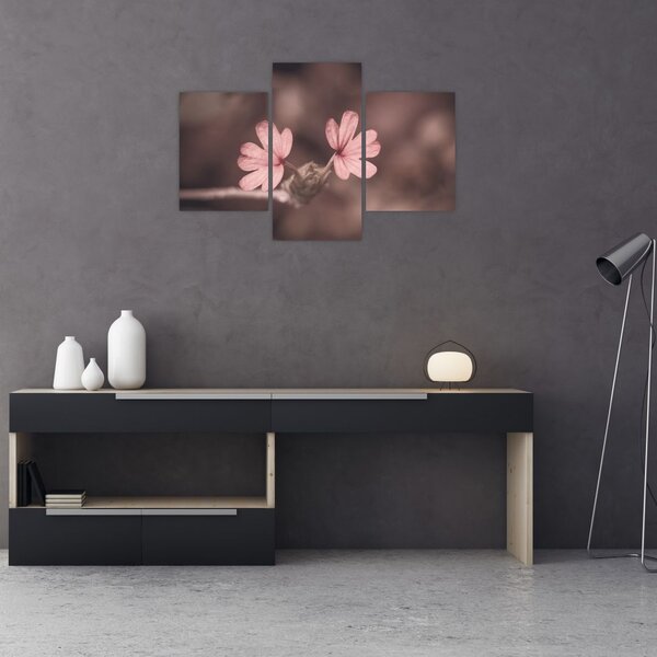 Slika ružičastog cvijeta (90x60 cm)