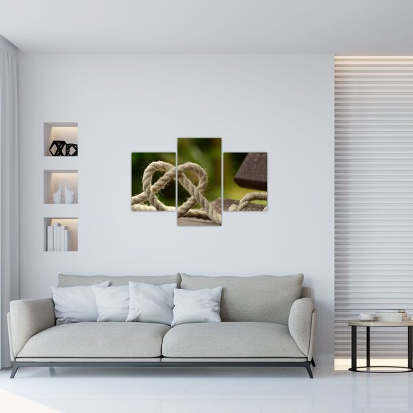 Slika srca od užeta (90x60 cm)