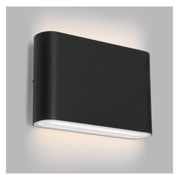 LED2 - LED Vanjska zidna svjetiljka FLAT 2xLED/3W/230V IP65 crna