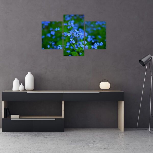 Slika plavog cvijeća (90x60 cm)