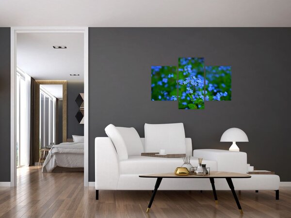Slika plavog cvijeća (90x60 cm)