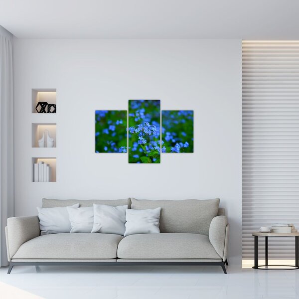 Slika plavog cvijeća (90x60 cm)