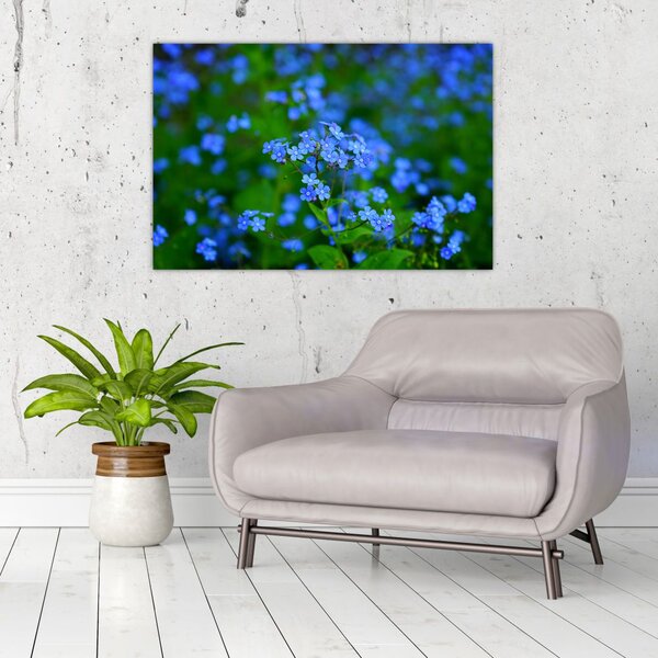 Slika plavog cvijeća (90x60 cm)