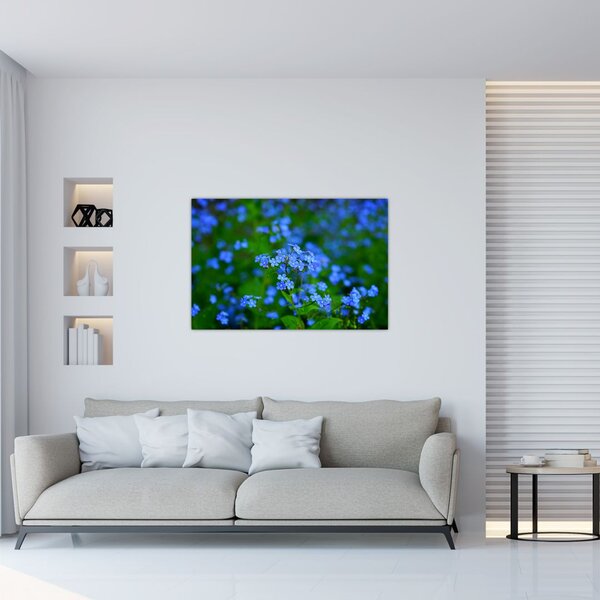 Slika plavog cvijeća (90x60 cm)