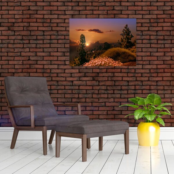Slika prirode sa zalaskom sunca (70x50 cm)