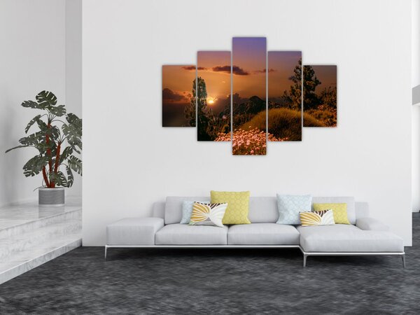 Slika prirode sa zalaskom sunca (150x105 cm)