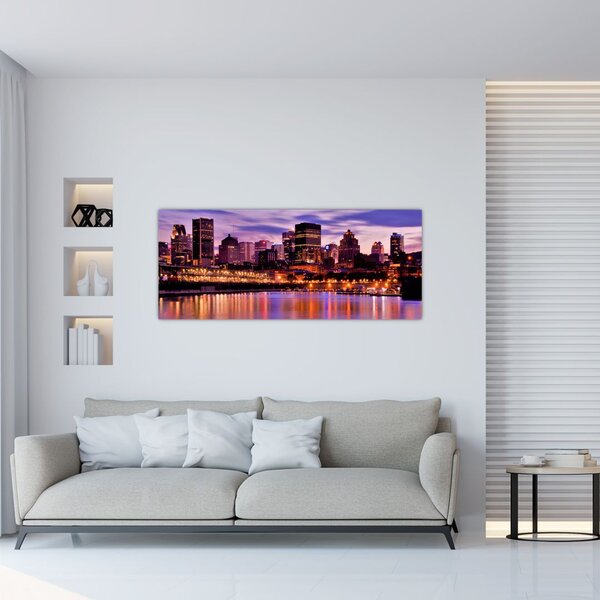Slika noćnog grada (120x50 cm)