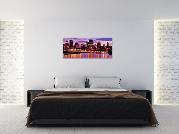 Slika noćnog grada (120x50 cm)