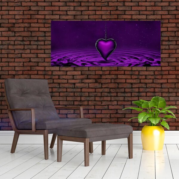 Slika ljubičastog srca (120x50 cm)
