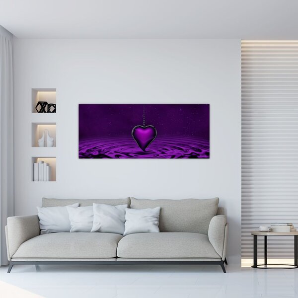 Slika ljubičastog srca (120x50 cm)