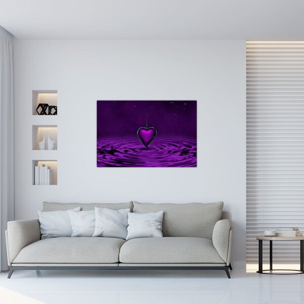 Slika ljubičastog srca (90x60 cm)
