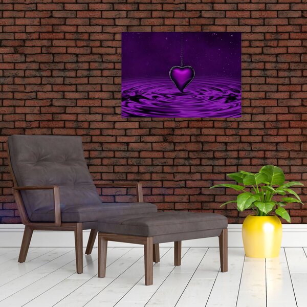 Slika ljubičastog srca (70x50 cm)