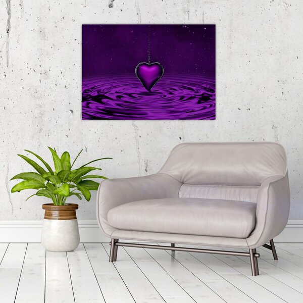 Slika ljubičastog srca (70x50 cm)