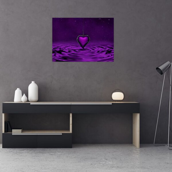 Slika ljubičastog srca (70x50 cm)
