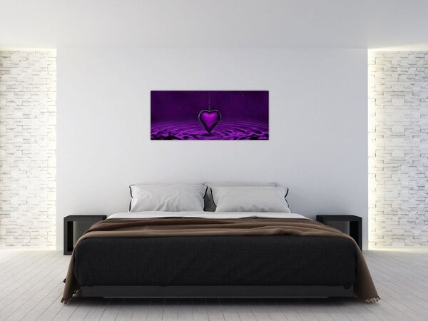Slika ljubičastog srca (120x50 cm)