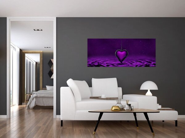 Slika ljubičastog srca (120x50 cm)
