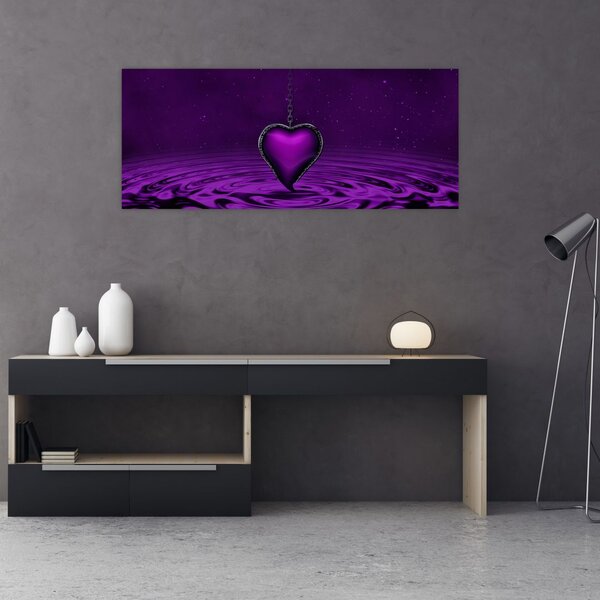 Slika ljubičastog srca (120x50 cm)