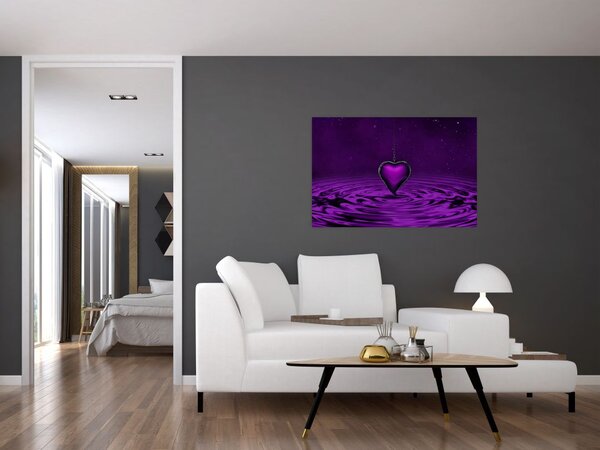 Slika ljubičastog srca (90x60 cm)