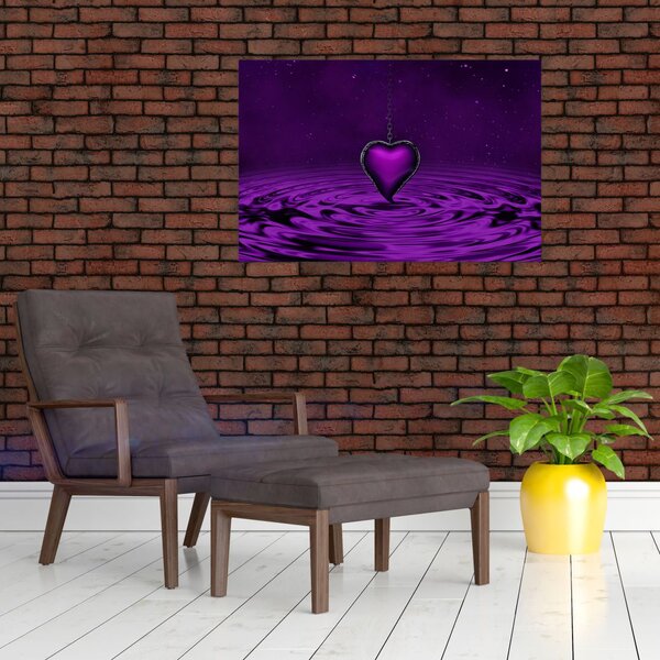 Slika ljubičastog srca (90x60 cm)