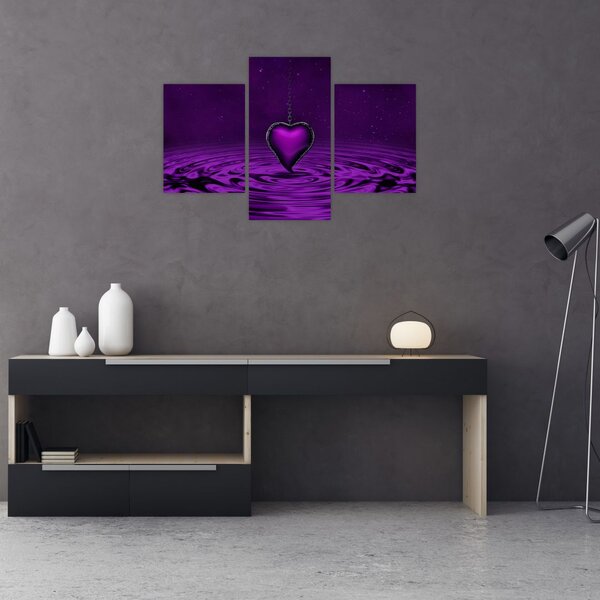 Slika ljubičastog srca (90x60 cm)