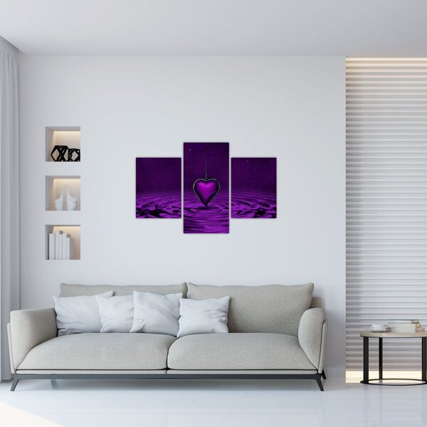 Slika ljubičastog srca (90x60 cm)