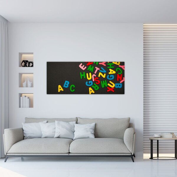 Slika - slova u boji (120x50 cm)