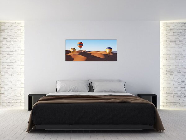 Slika - leteći baloni u pustinji (120x50 cm)