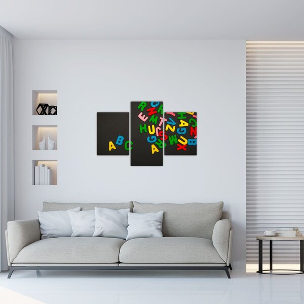 Slika - slova u boji (90x60 cm)