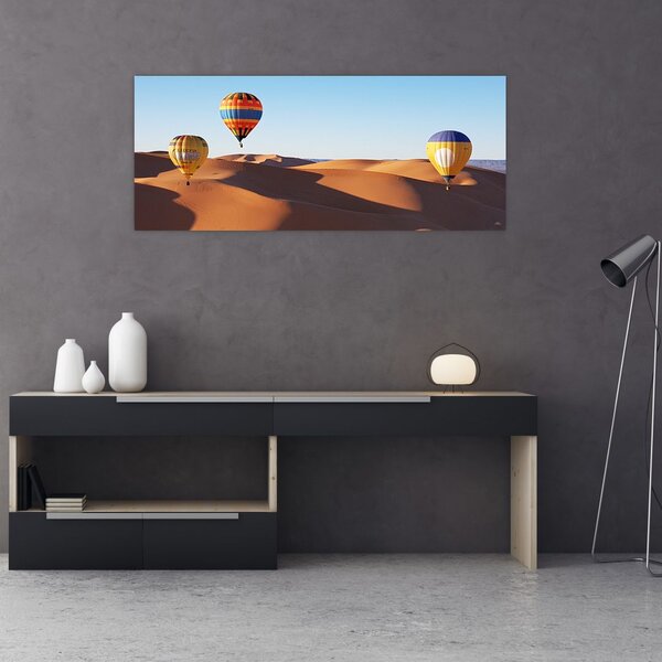 Slika - leteći baloni u pustinji (120x50 cm)