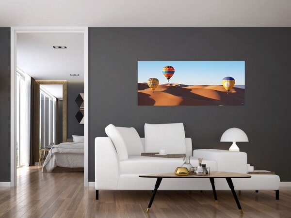 Slika - leteći baloni u pustinji (120x50 cm)