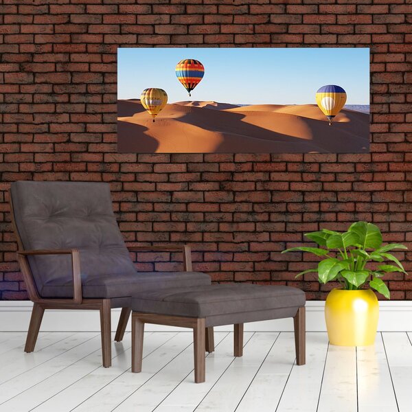 Slika - leteći baloni u pustinji (120x50 cm)