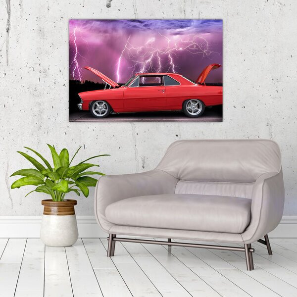 Slika crvenog automobila (90x60 cm)