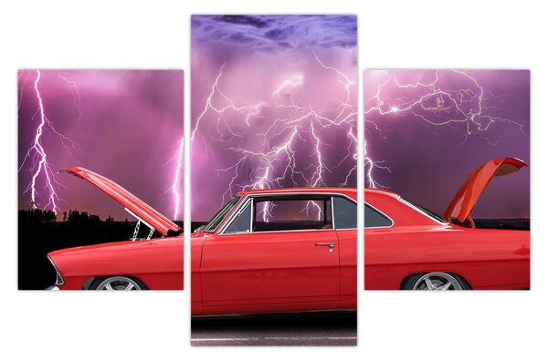 Slika crvenog automobila (90x60 cm)