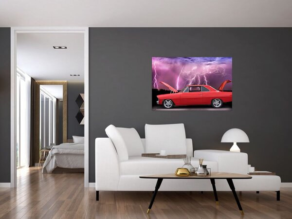 Slika crvenog automobila (90x60 cm)