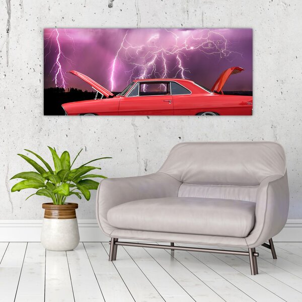 Slika crvenog automobila (120x50 cm)