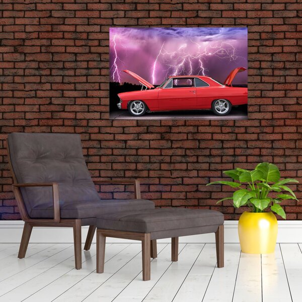 Slika crvenog automobila (90x60 cm)