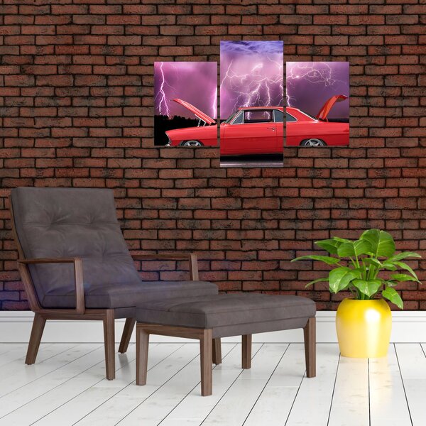 Slika crvenog automobila (90x60 cm)