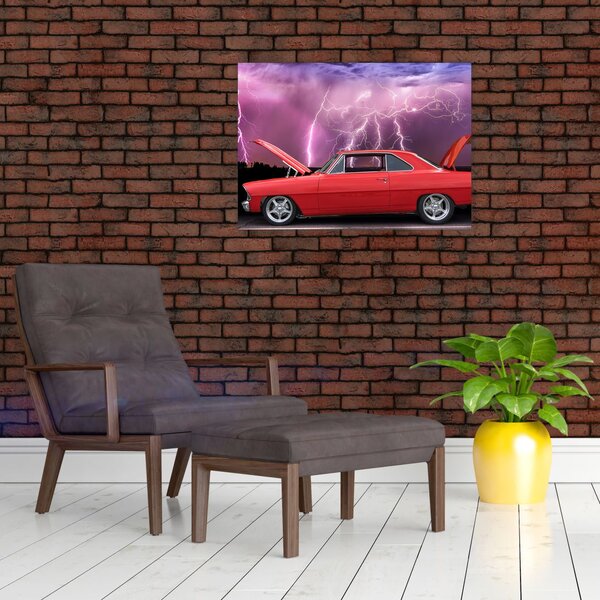 Slika crvenog automobila (70x50 cm)
