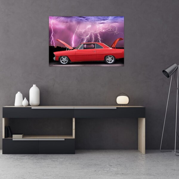 Slika crvenog automobila (90x60 cm)