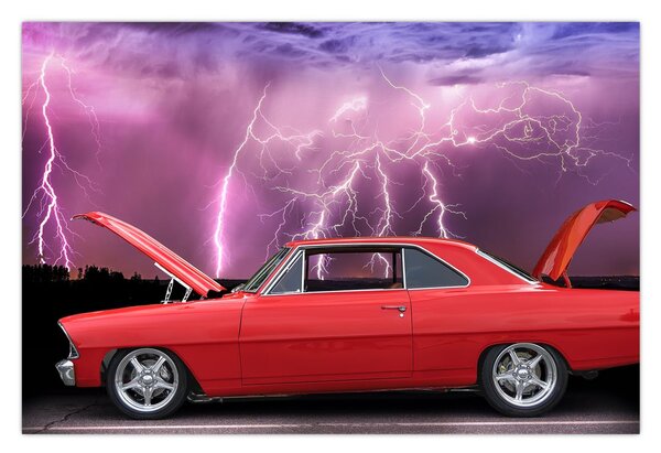 Slika crvenog automobila (90x60 cm)