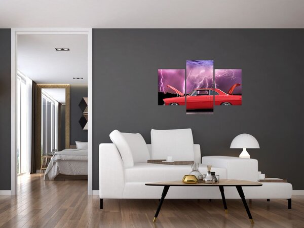 Slika crvenog automobila (90x60 cm)