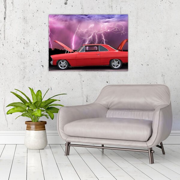 Slika crvenog automobila (70x50 cm)