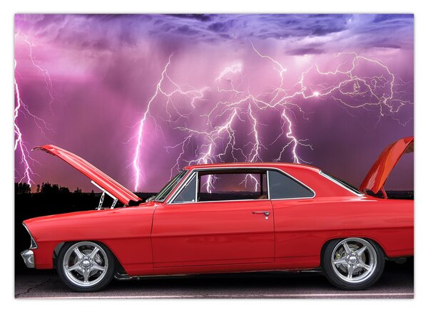 Slika crvenog automobila (70x50 cm)