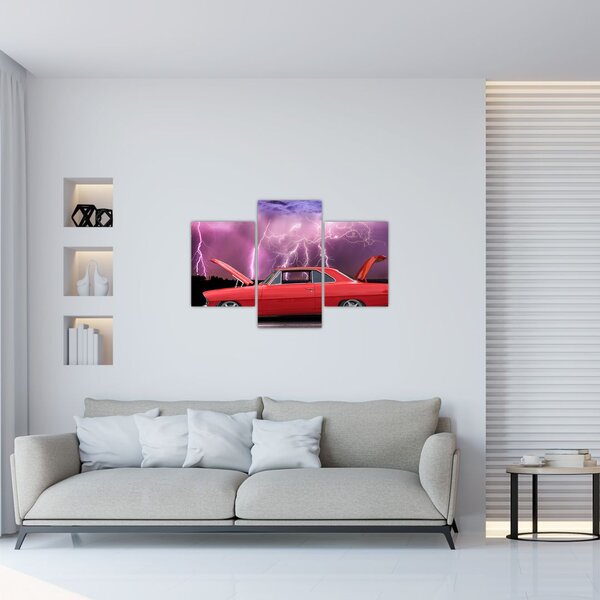 Slika crvenog automobila (90x60 cm)