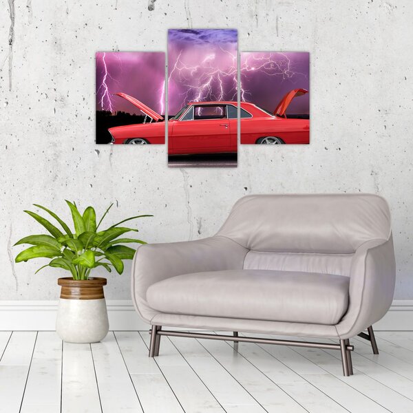 Slika crvenog automobila (90x60 cm)